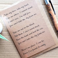 Firefly Serenity Birthday Card - Theme song Lyrics Take the Sky