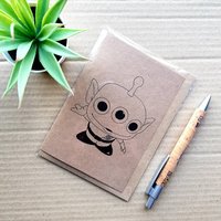 Toy Story Alien Birthday Card - The Claw Cute Disney Funko Pop Blank Card