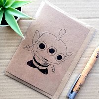 Toy Story Alien Birthday Card - The Claw Cute Disney Funko Pop Blank Card
