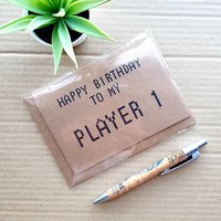 Funny Gamer Birthday Card - To my Player 1