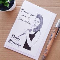 Power Buffy Card - Buffy The Vampire Slayer Birthday Card