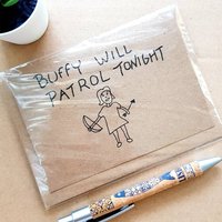 Funny Buffy will patrol tonight Card - Blank Buffy The Vampire Slayer Birthday Card