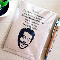 Always Sunny Dayman Birthday Card - Dayman Charlie quote its Always Sunny in Philadelphia Blank Card