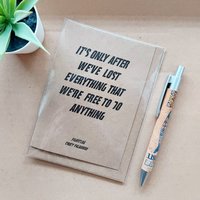 Fight Club quote Card - lost everything free to do anything