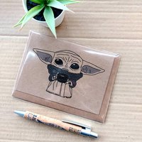 Cute The Mandalorian Birthday Card - Funko Pop