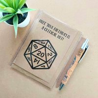 Funny Dungeons and Dragons Birthday Card - Critical Hit DD D20
