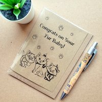 Congratulations on your fur baby card - New Cat card