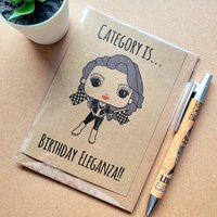 Funny Rupauls drag race Birthday card - Funko pop