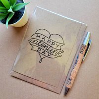 Simple Tattoo Valentines day card