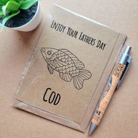 Funny Fishing Fathers Day Card - Fathers day cod