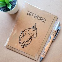 Funny Capybara Birthday card