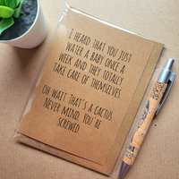 Funny Rude Baby Shower card