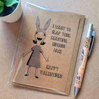 Funny Bobs Burgers Valentines Card - Louise Belcher