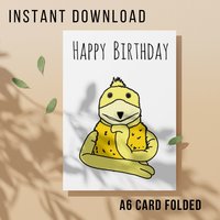 Flat Eric Birthday Card - Printable Instant Download