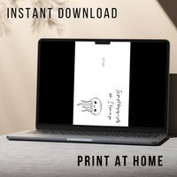 Funny Jelly Fish Best Friend Card - Printable Instant Download