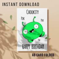 Final Space Mooncake Card - Printable Instant Download