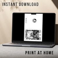 Tarot Card Valentines Card - Printable Instant Download