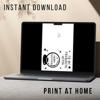 Witch Birthday Card - Printable Instant Download