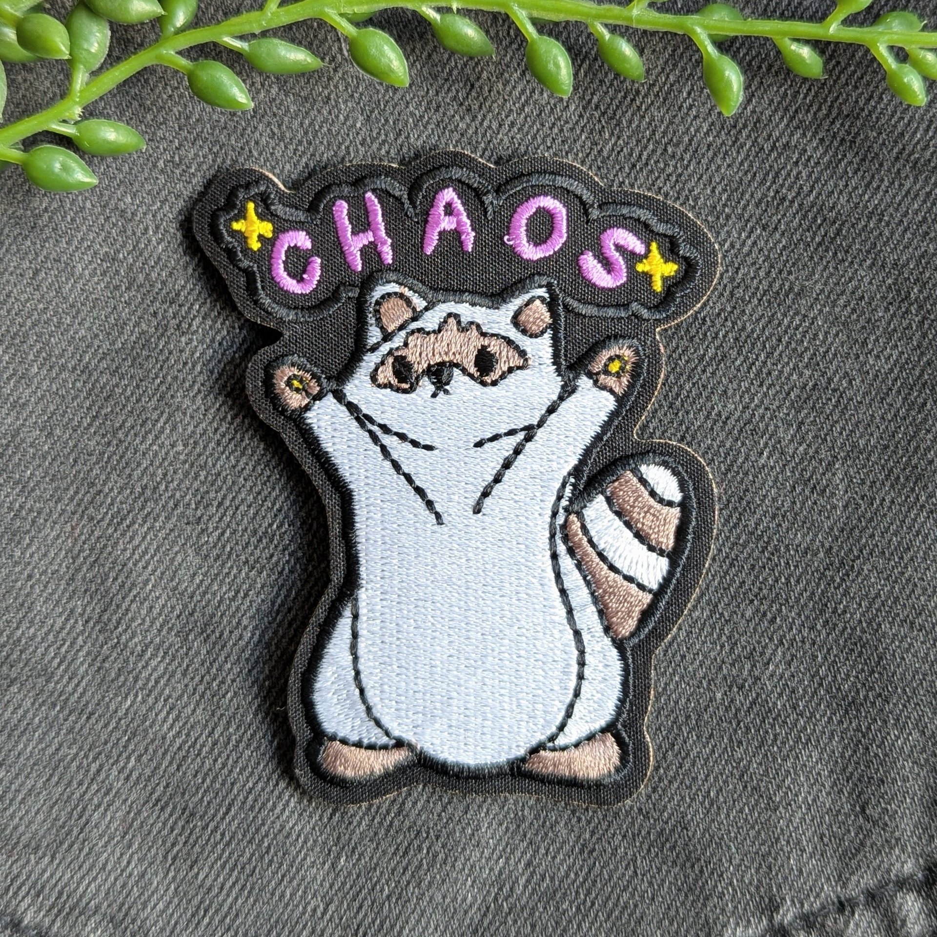Chaos Raccoon Iron-on Patch