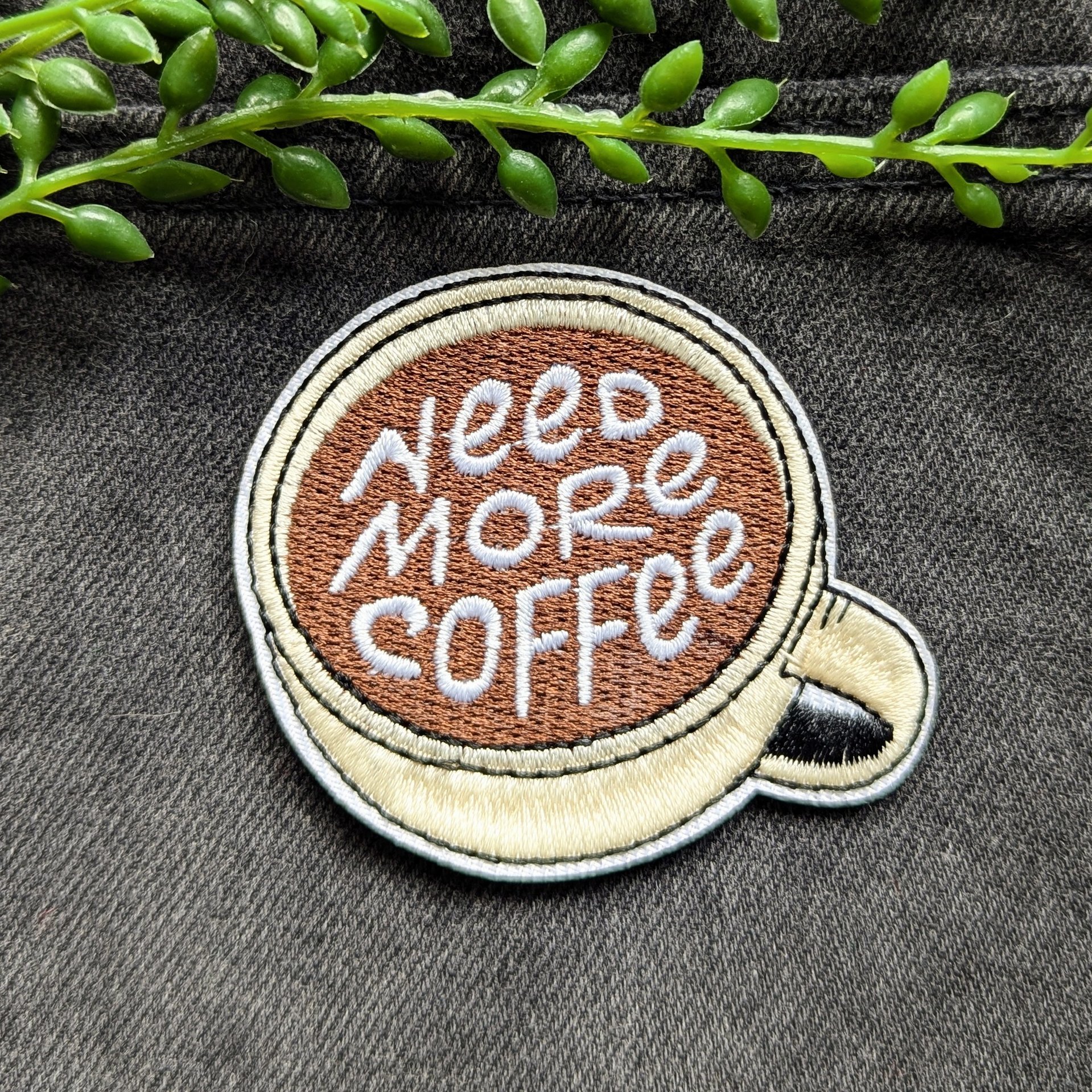 Need More Coffee Iron-on Patch