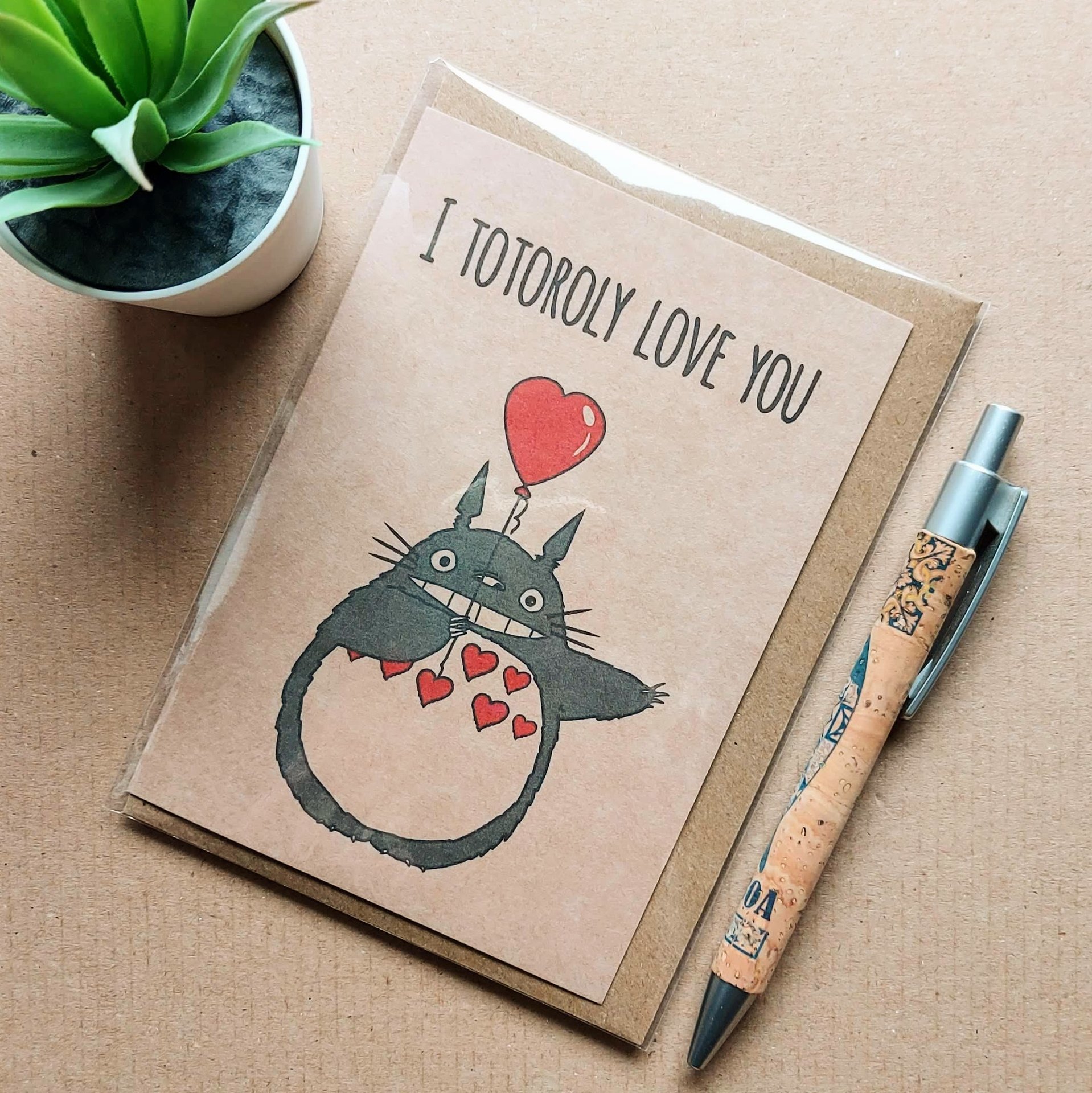 Totoro Valentines Card