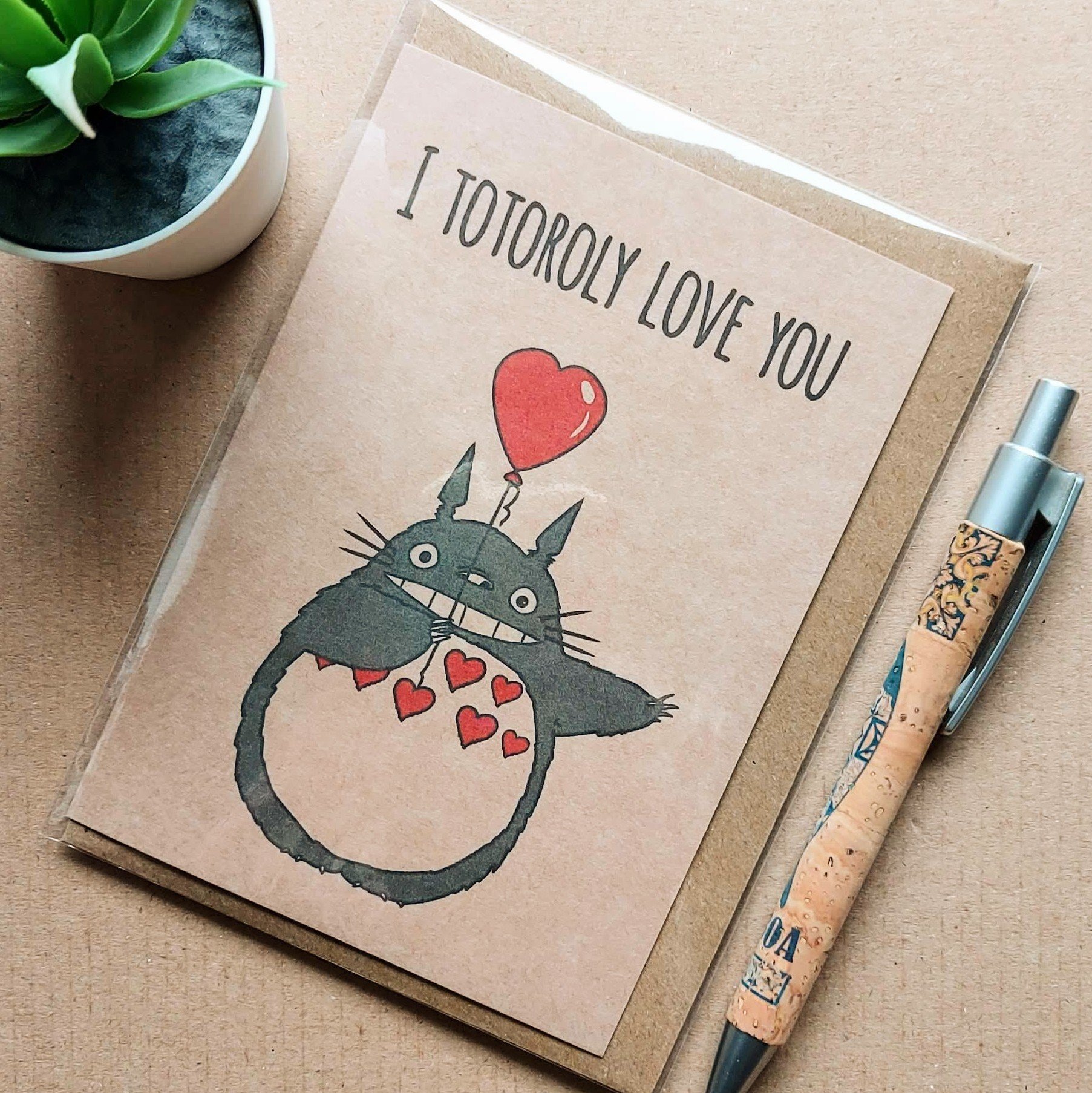 Totoro Valentines Card