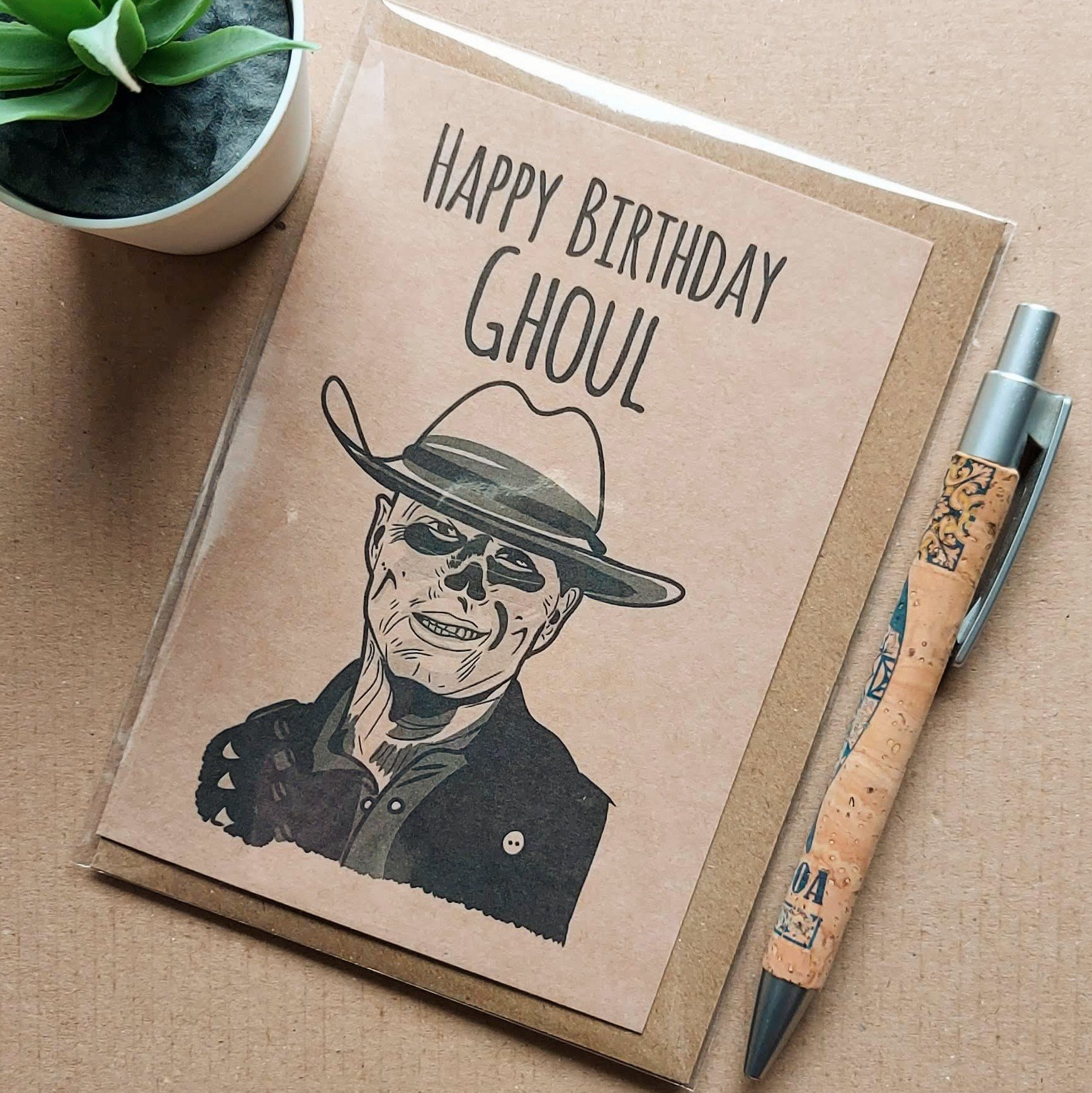 Fallout Birthday Card - Ghoul