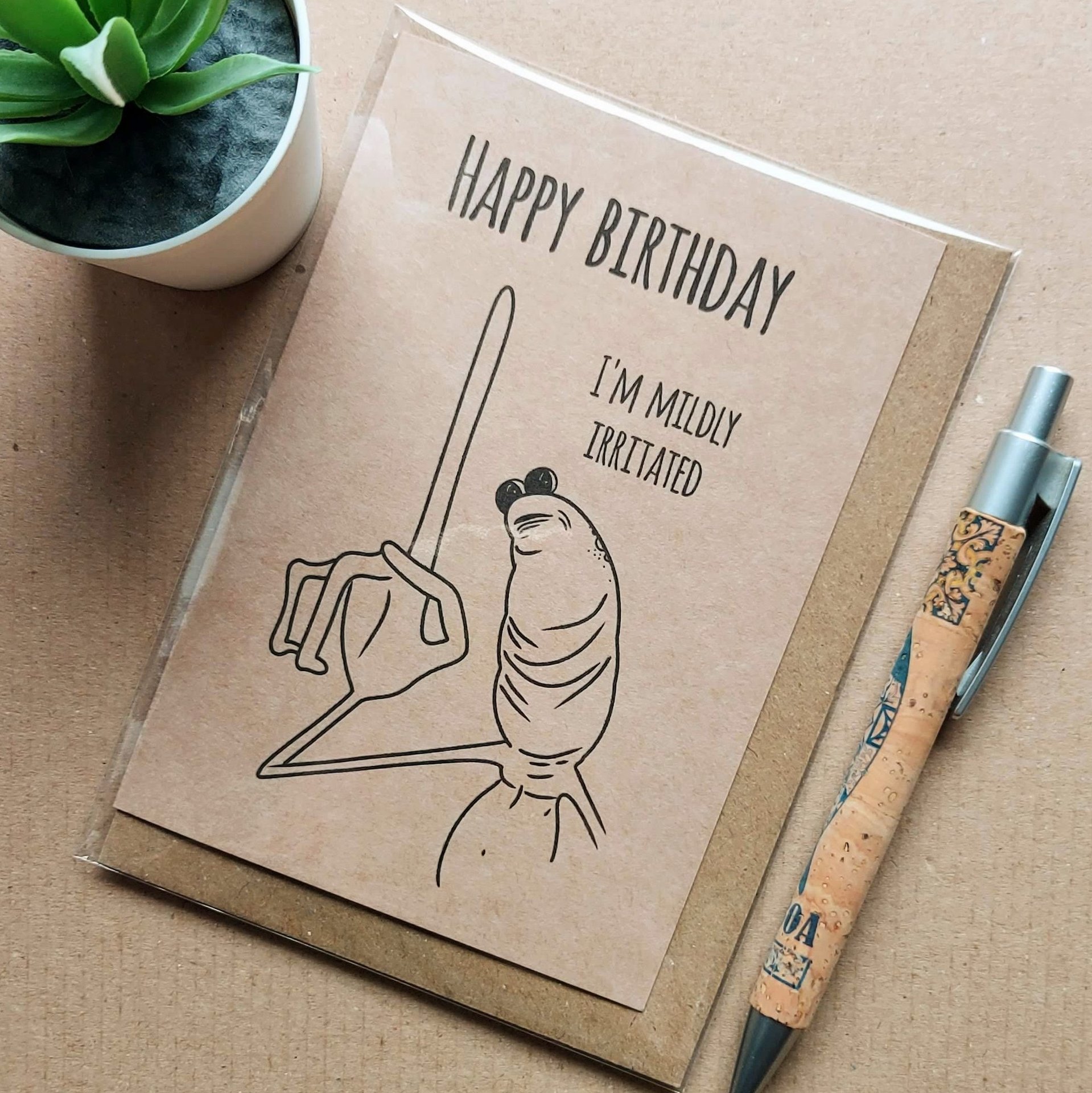 Marcus the Worm Birthday Card