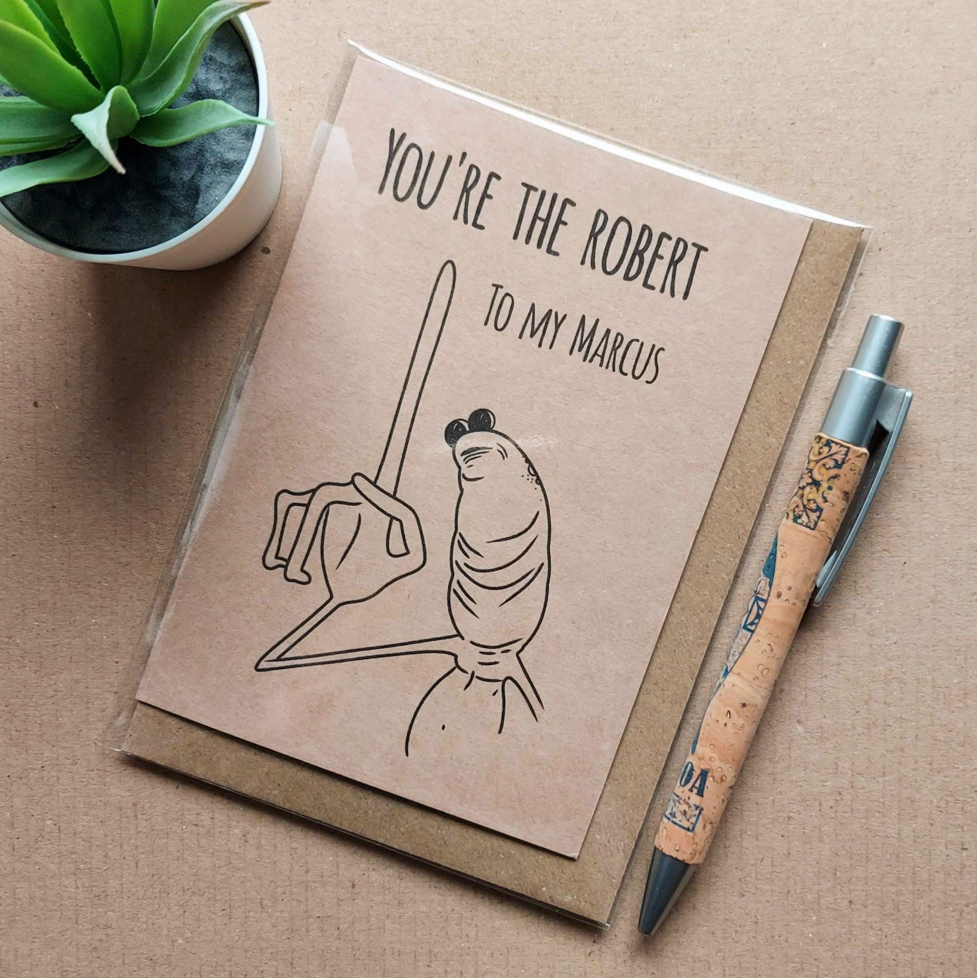 Marcus the Worm Birthday Card 
