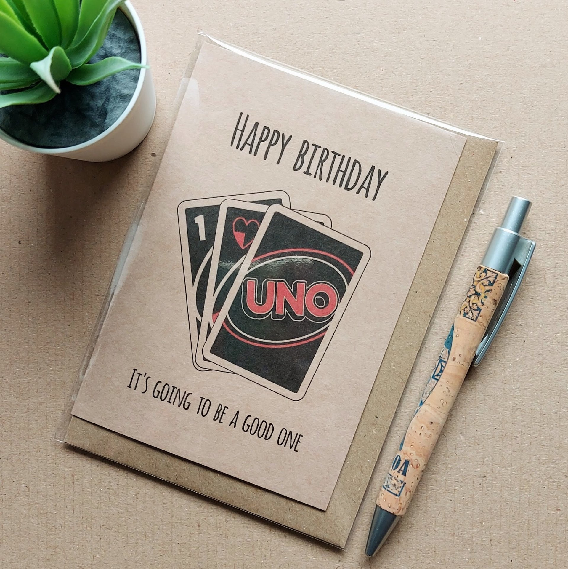 Funny UNO Birthday Card