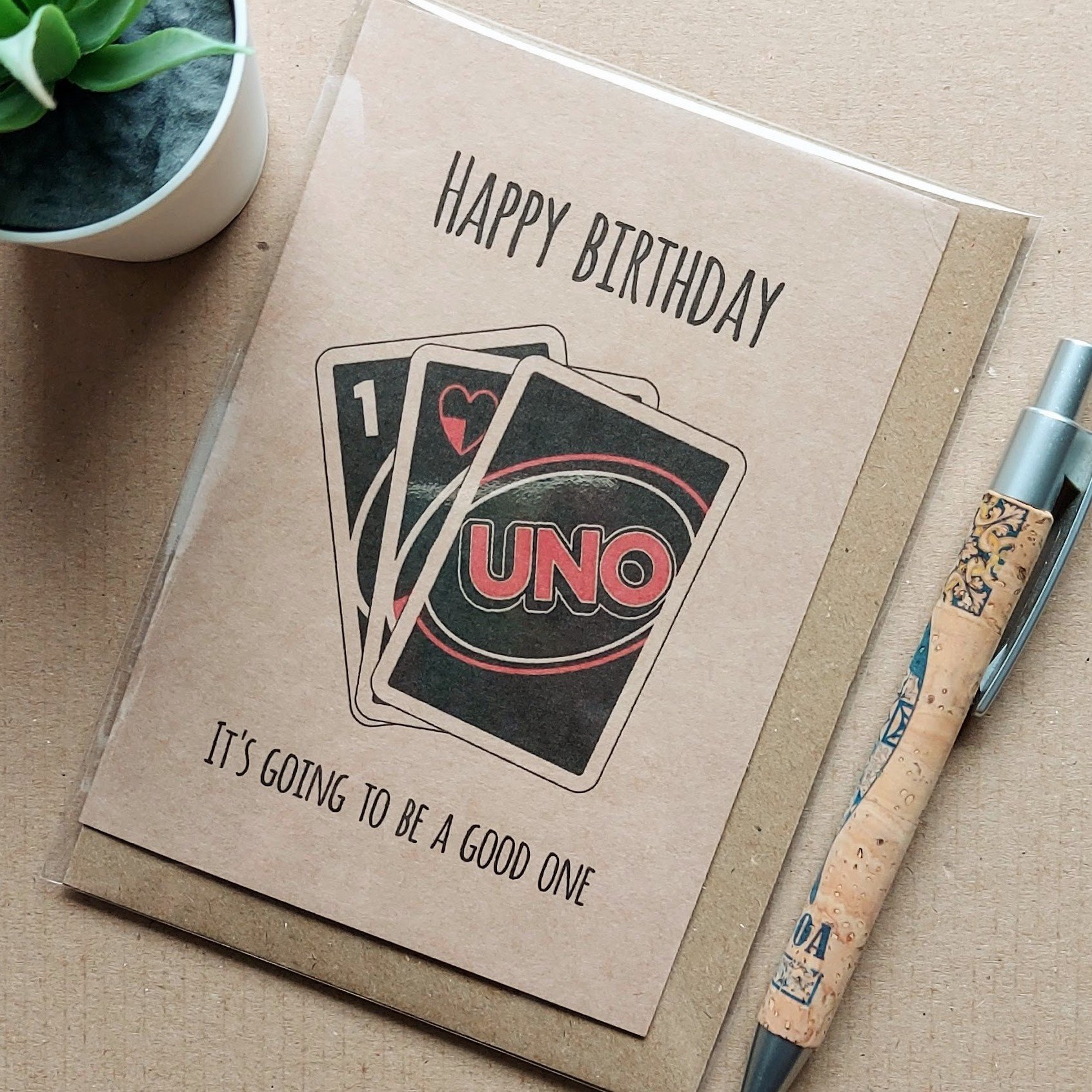 Funny UNO Birthday Card