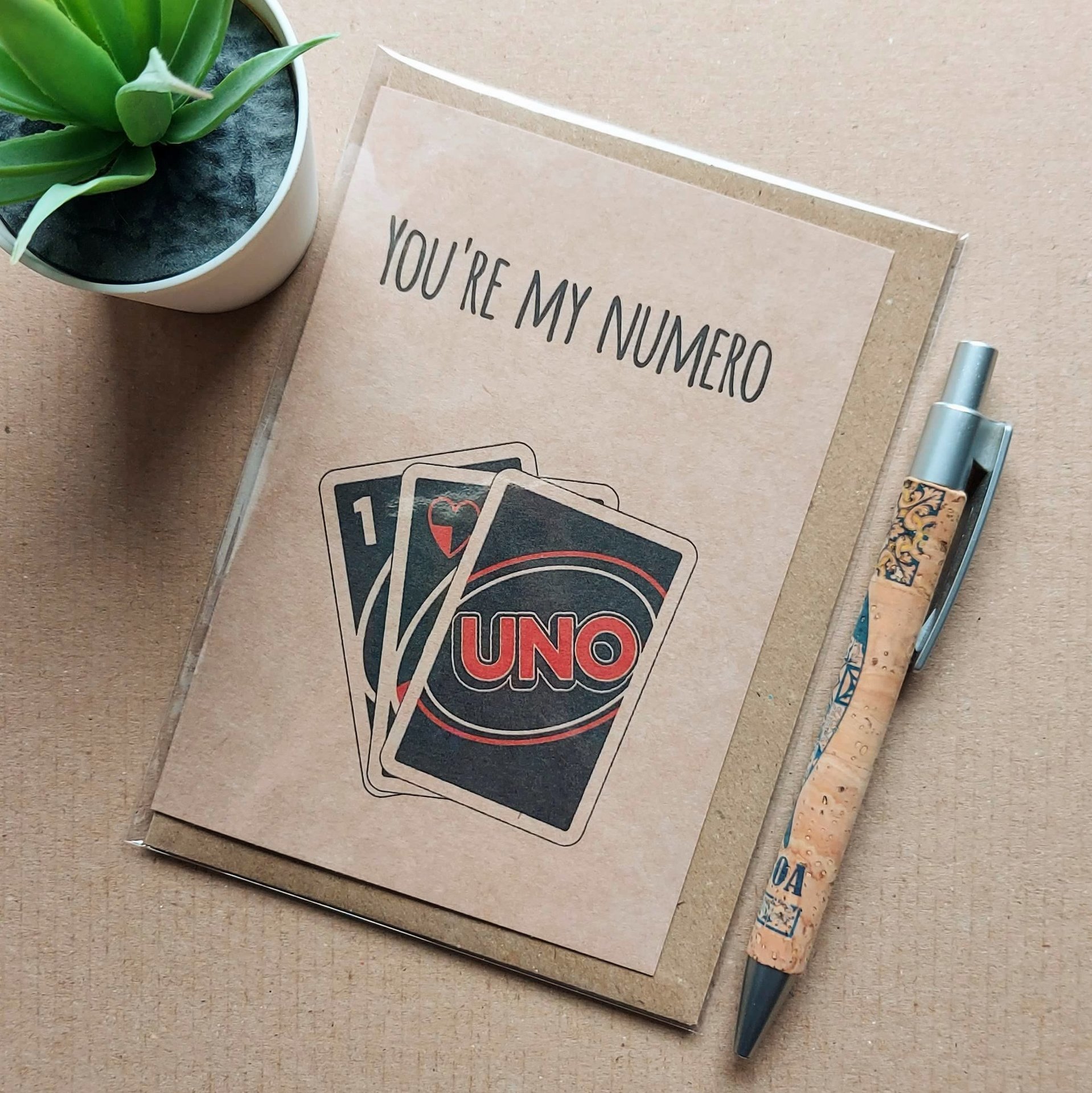 Funny UNO Valentines Card