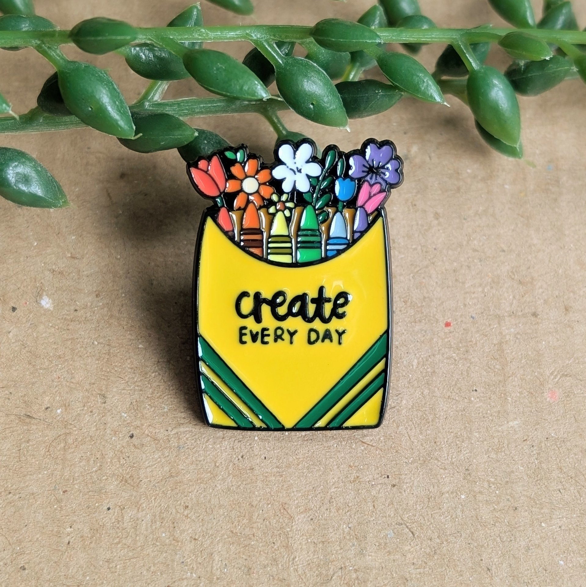 Crayon Box Enamel Pin Badge