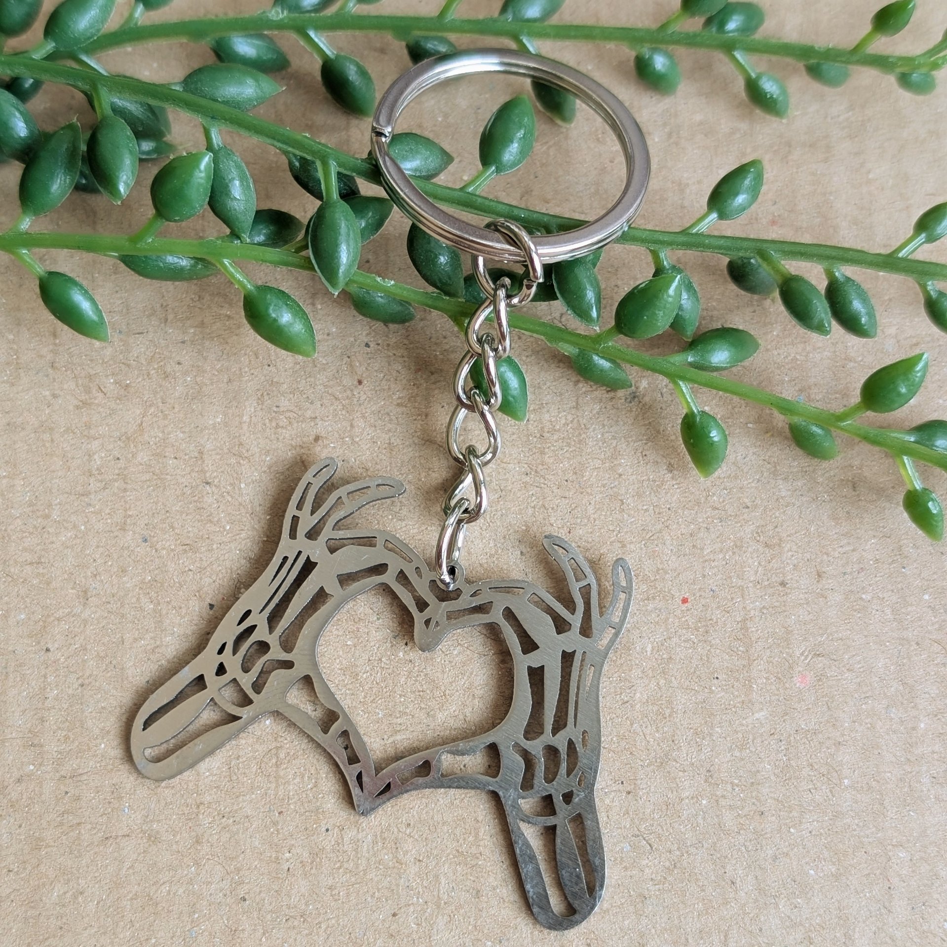 Gothic Skeleton Heart Keyring