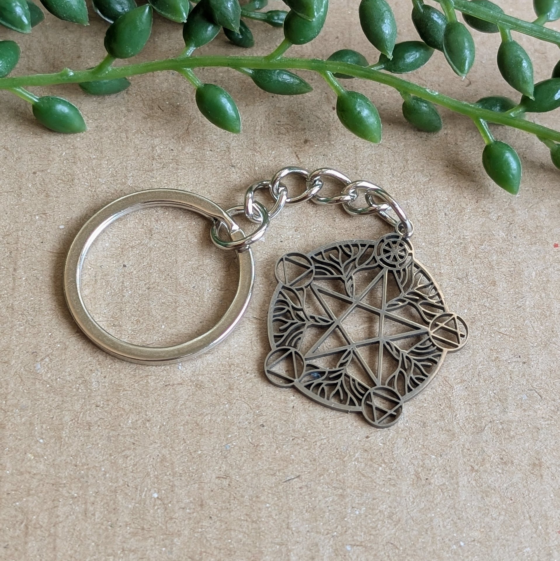 Witch Pentagram Keyring