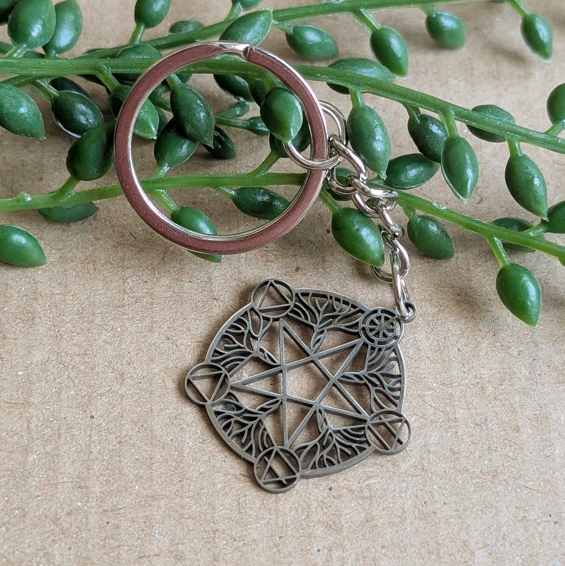 Witch Pentagram Keyring