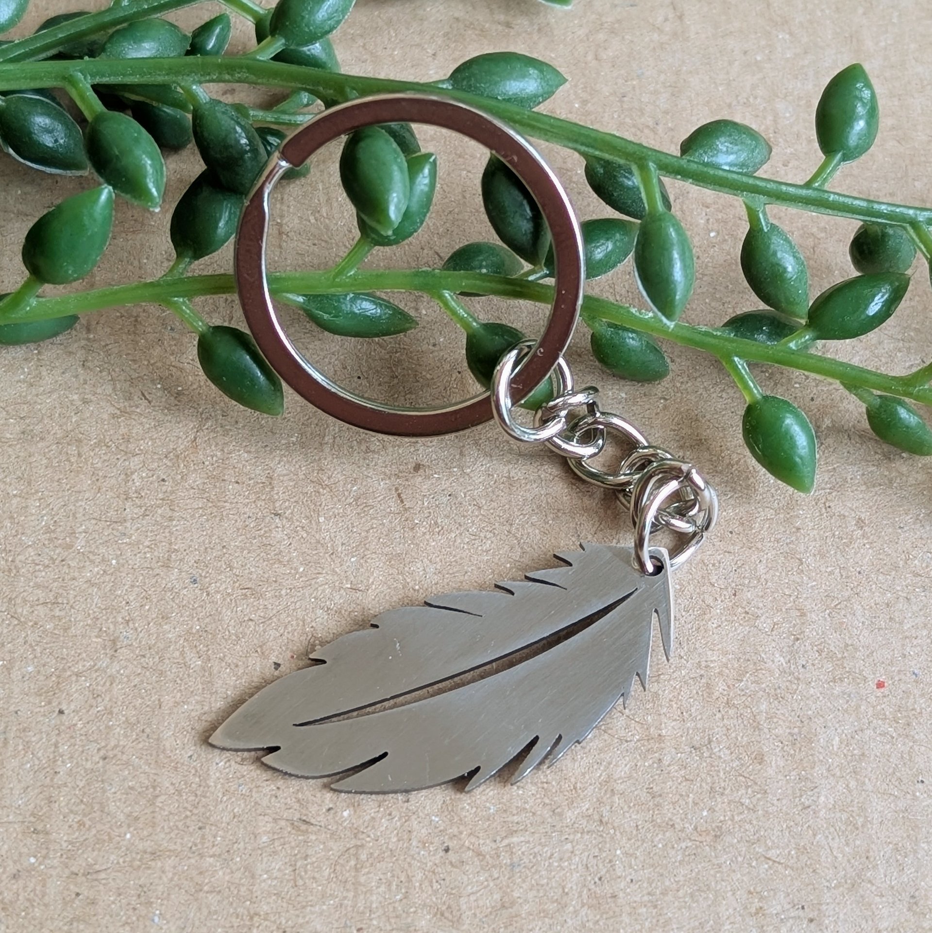 Lucky Feather Keyring