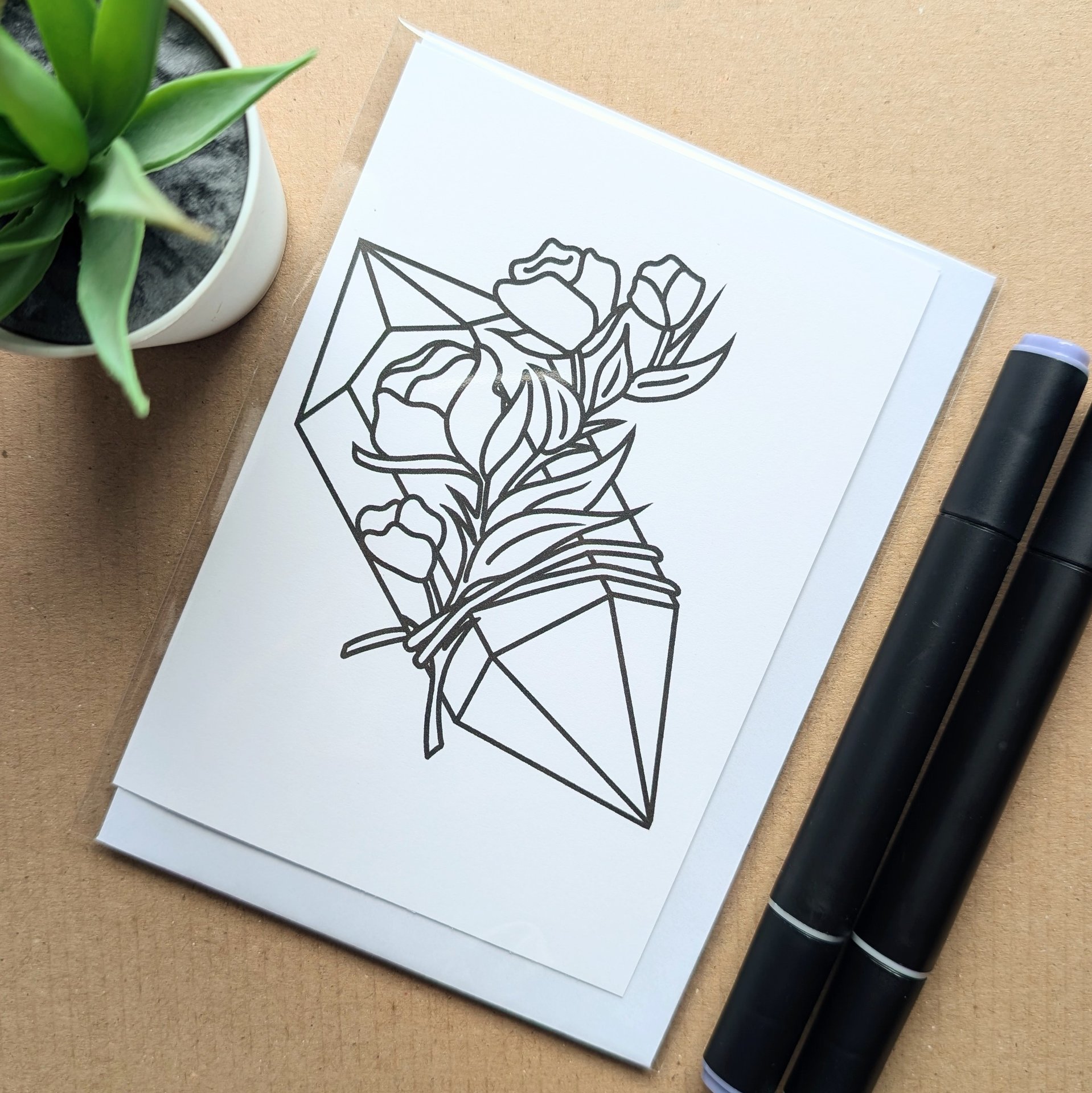 Buffy the Vampire Slayer Colouring Birthday Card