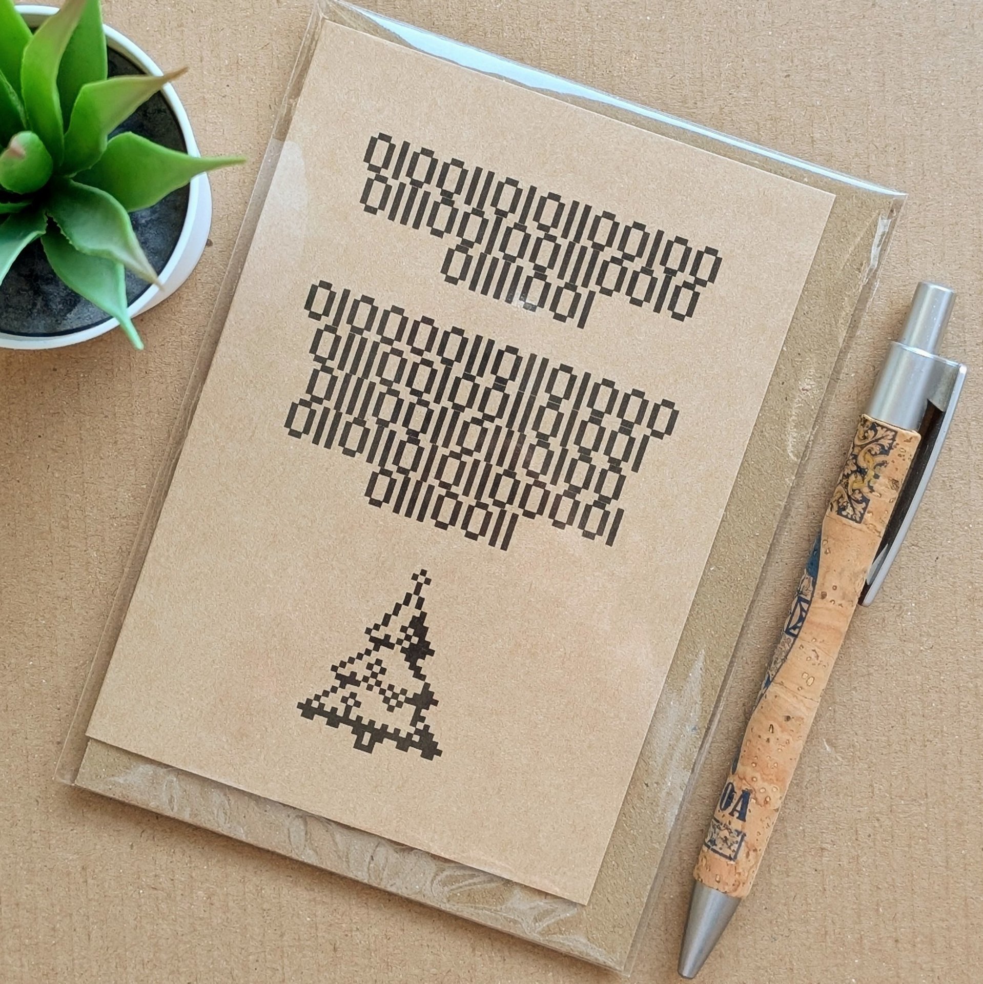 Binary Code Christmas Card 