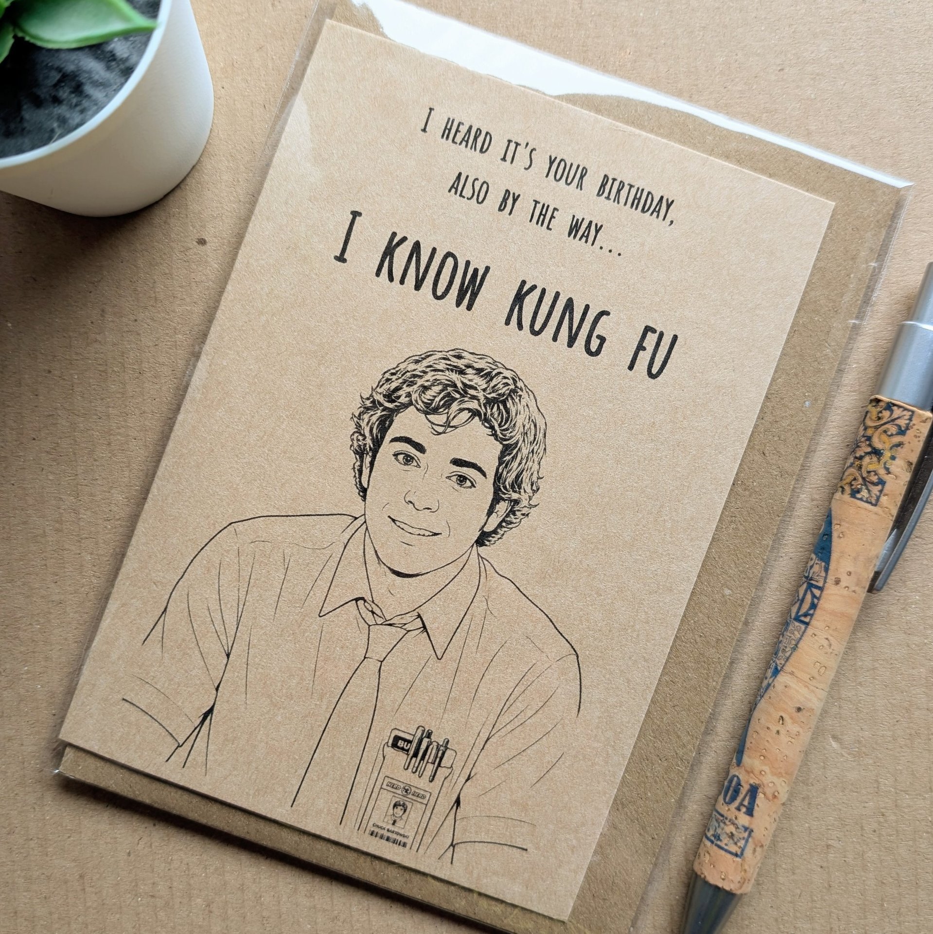 Funny Chuck TV show Birthday Card