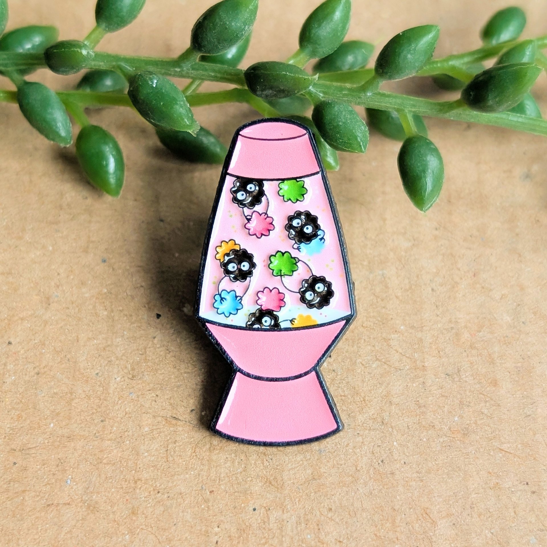 Soot Sprite Lava Lamp Enamel Pin Badge