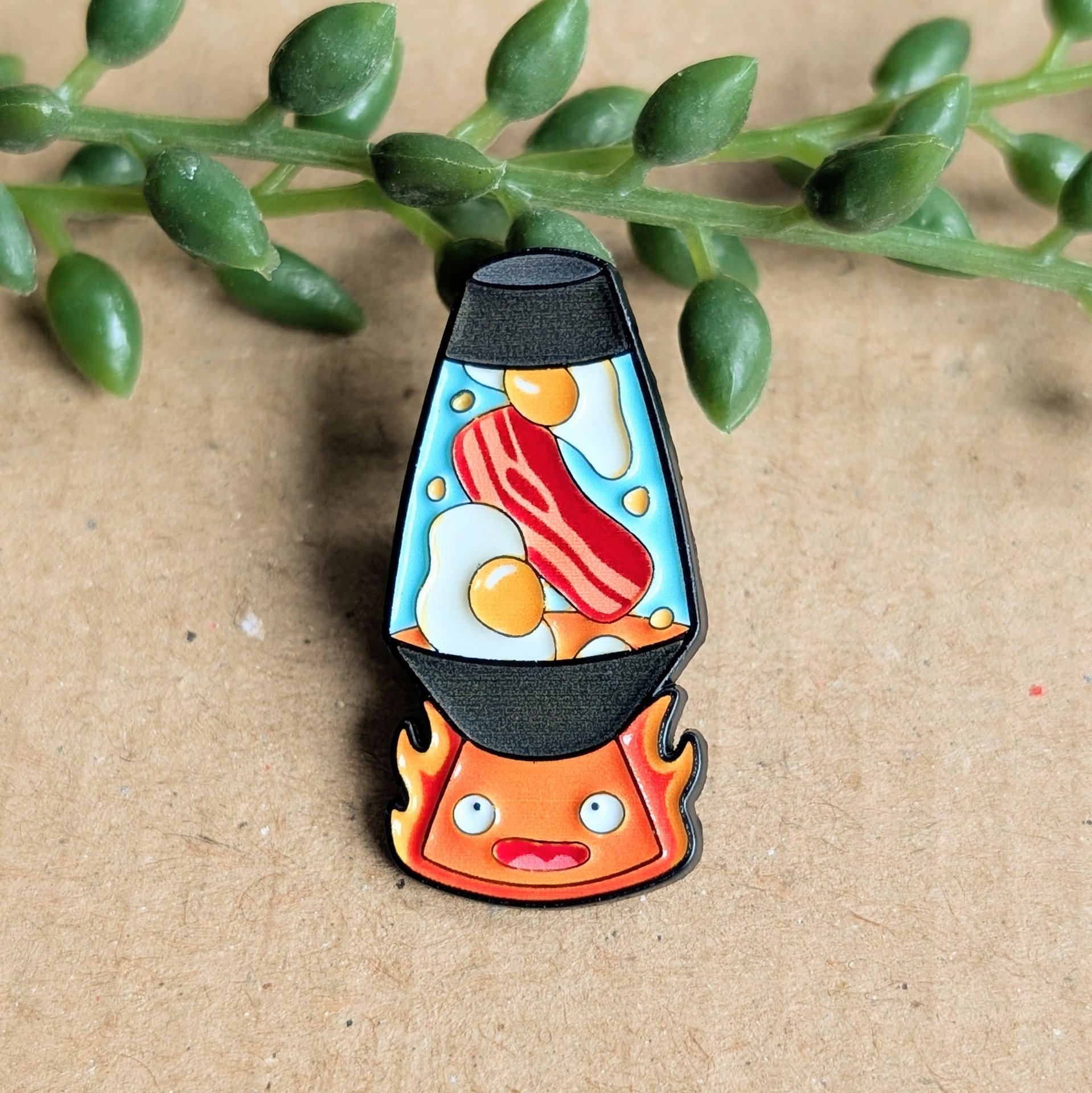Calcifer Lava Lamp Enamel Pin Badge
