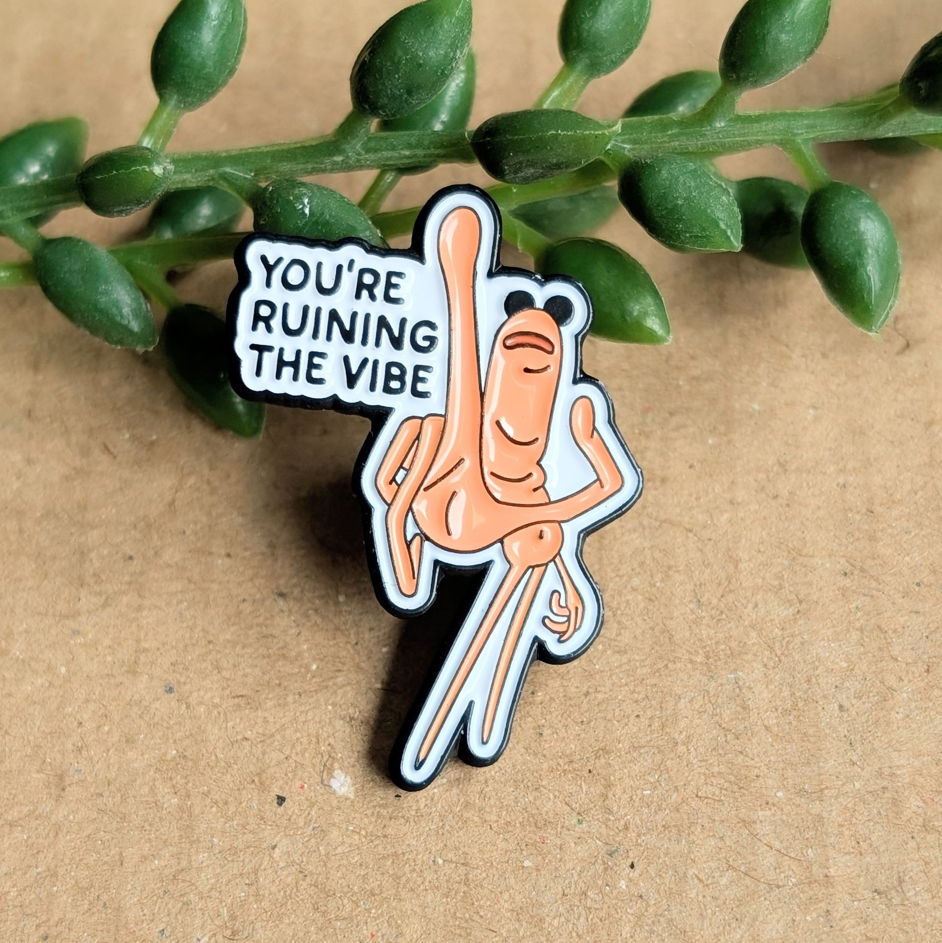 Marcus the Worm Enamel Pin Badge
