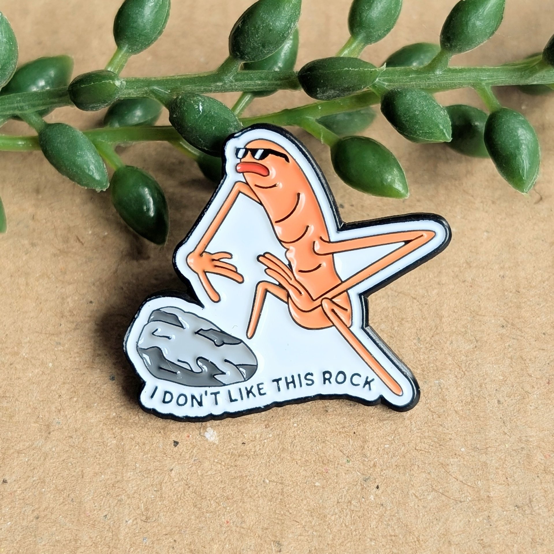 Marcus the Worm Enamel Pin Badge