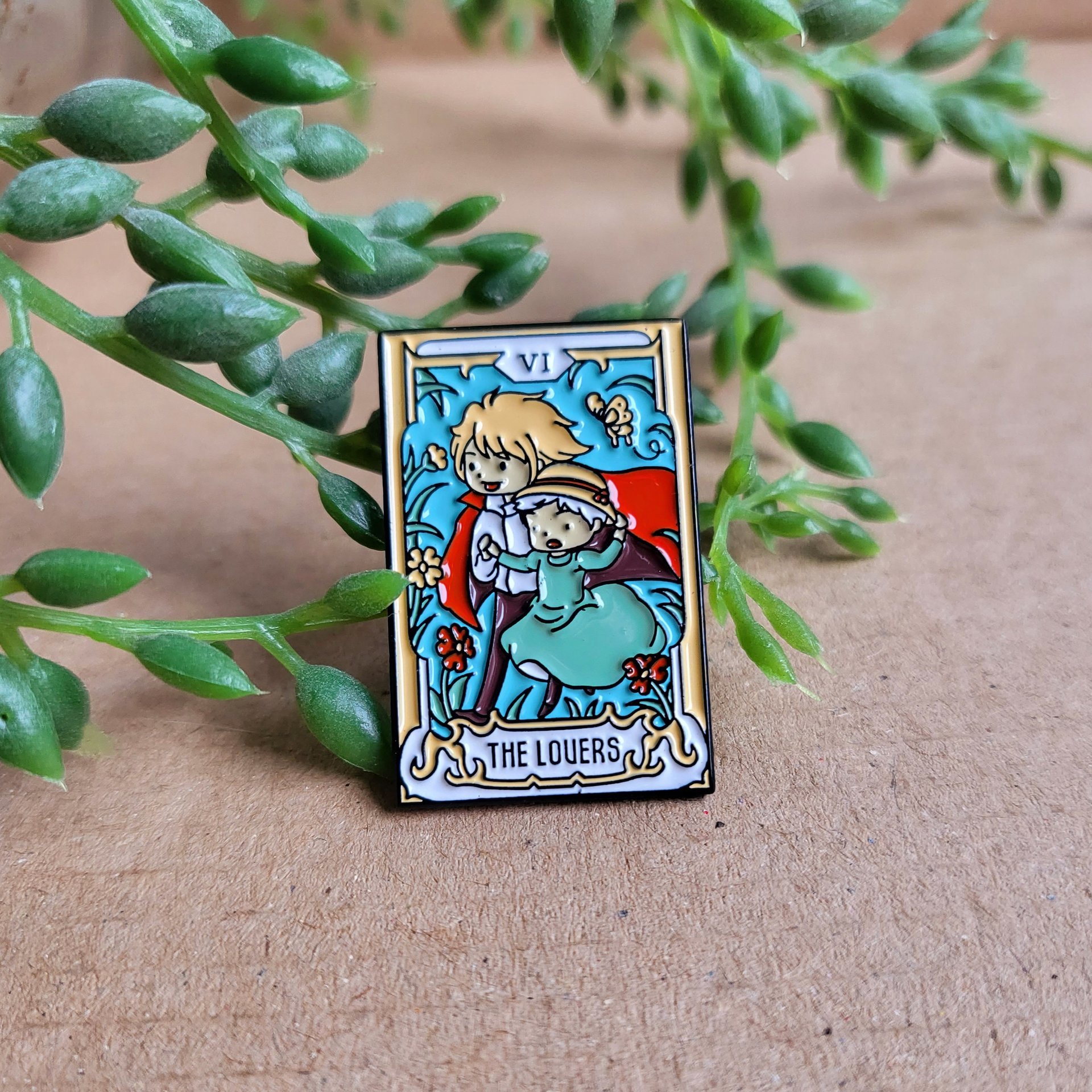 Howl's moving castle Pin badge - Lovers Tarot card