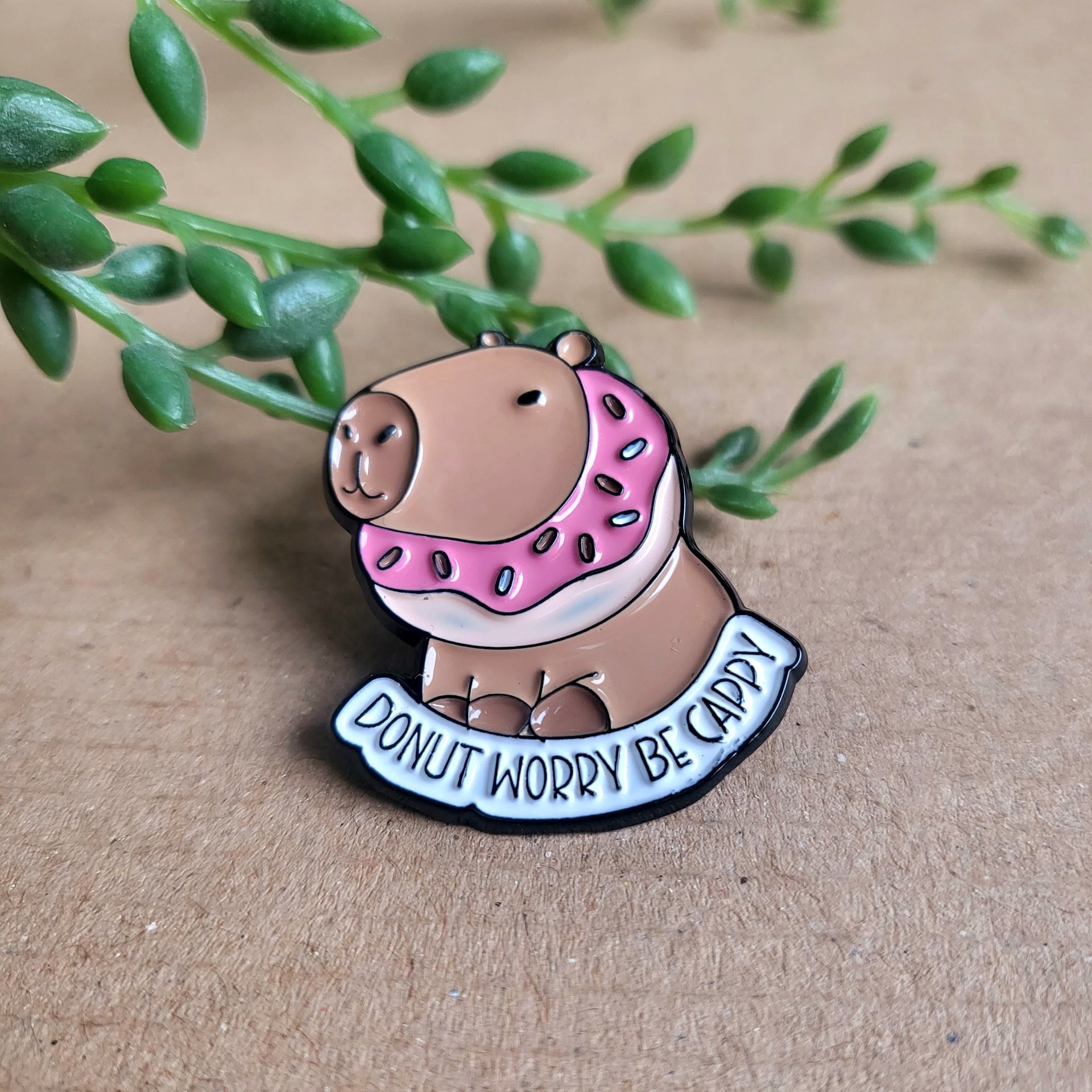 Funny Capybara Enamel Pin badge - be capy