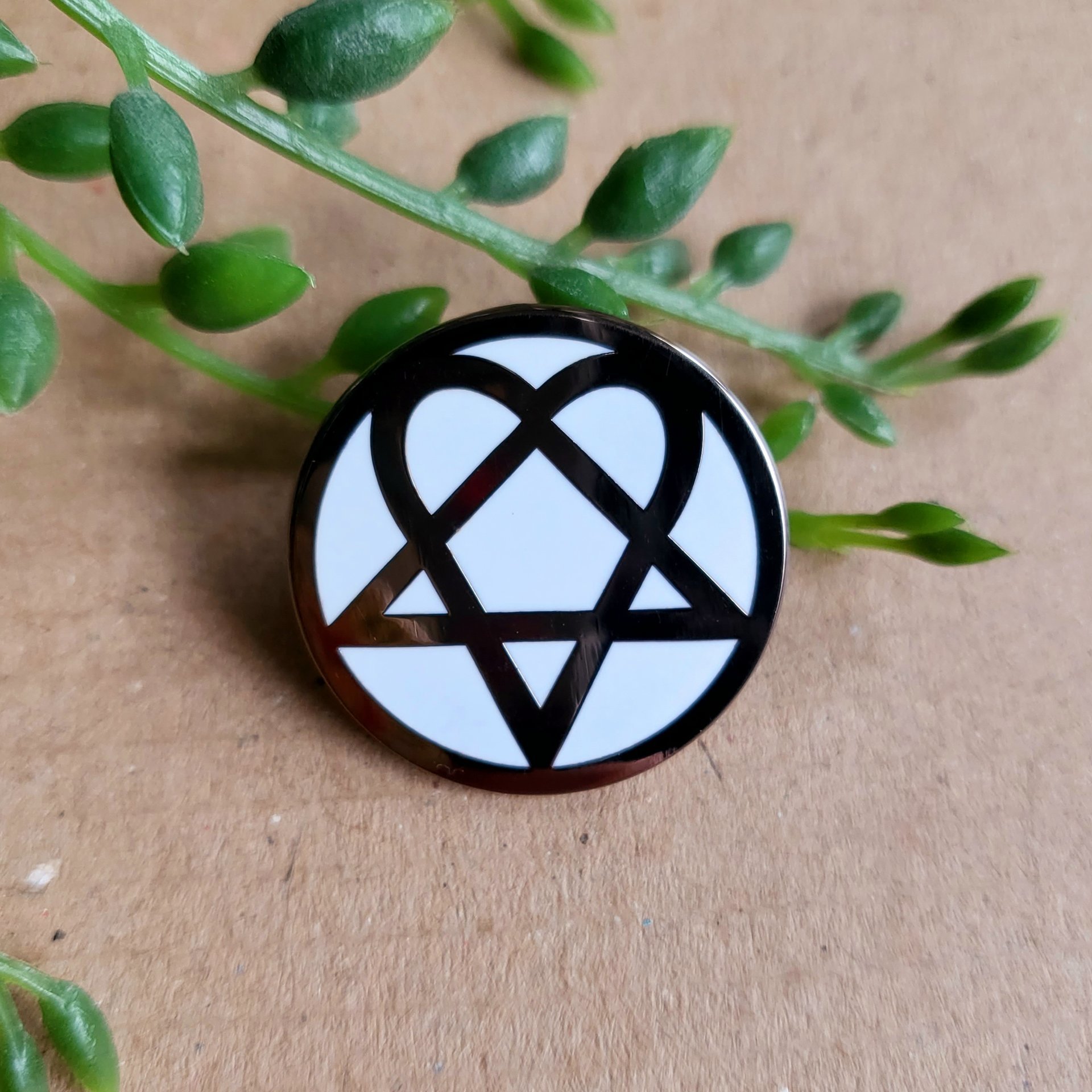 HIM Heartagram Enamel Pin badge