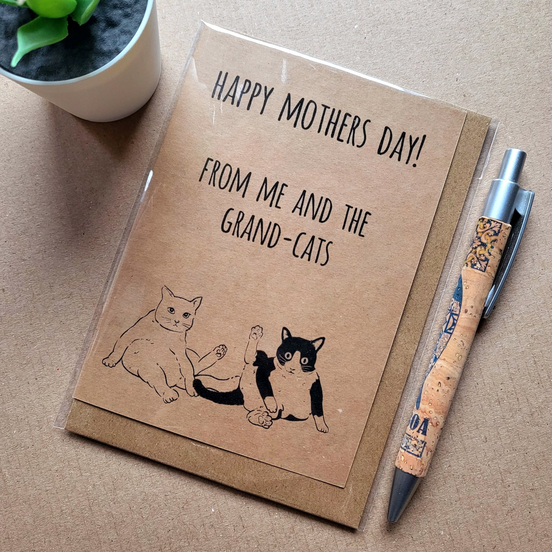 Funny Mothers Day Card from the grand cats