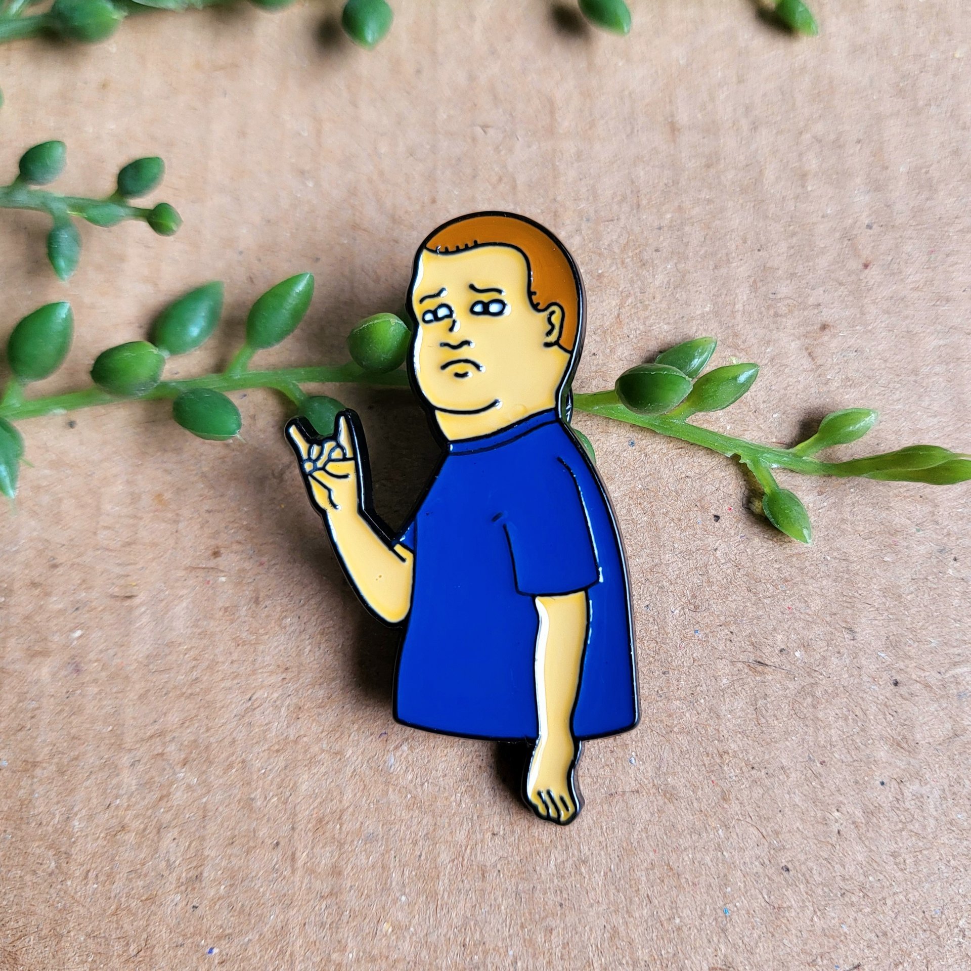King of the Hill pin badge