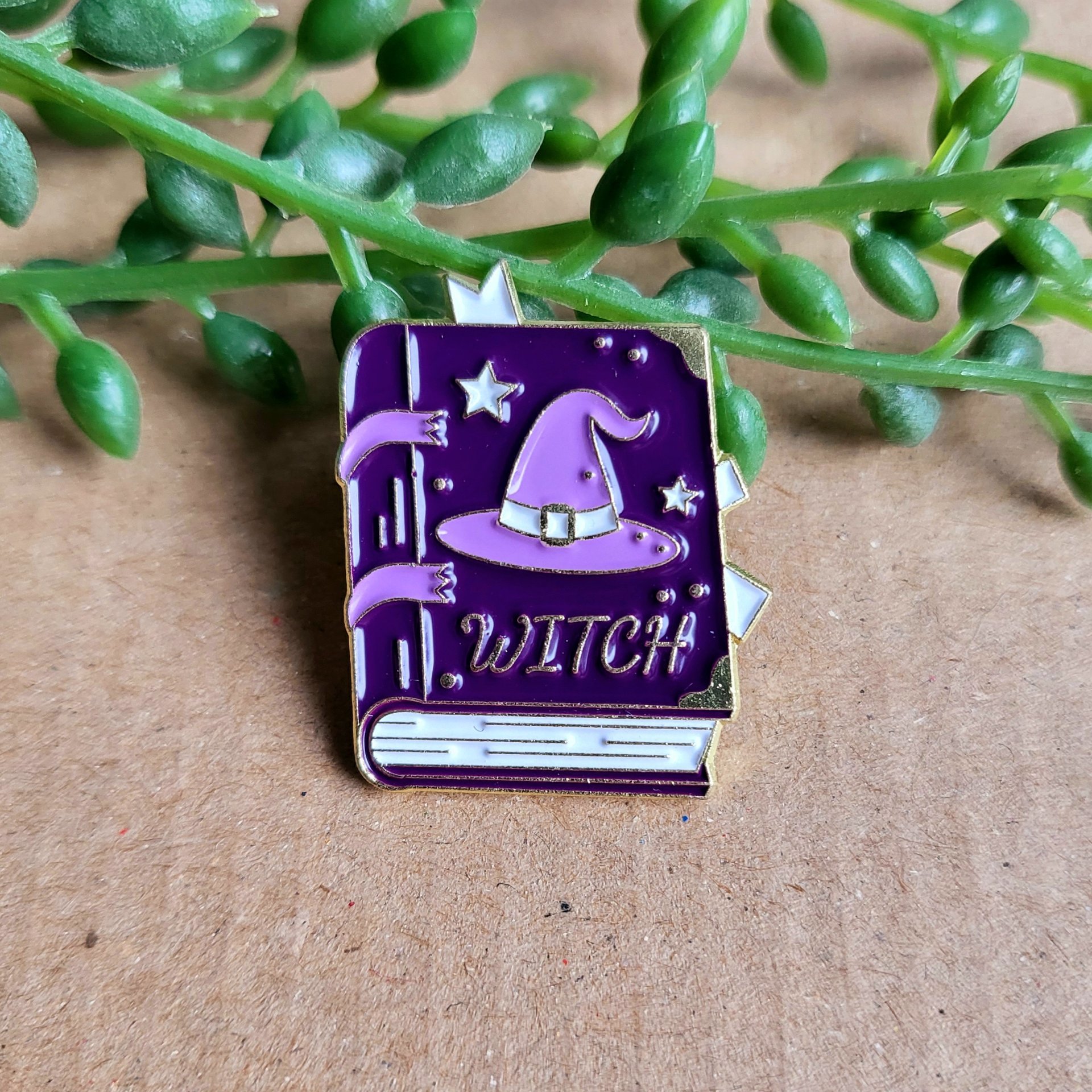 Witch Grimoire pin badge